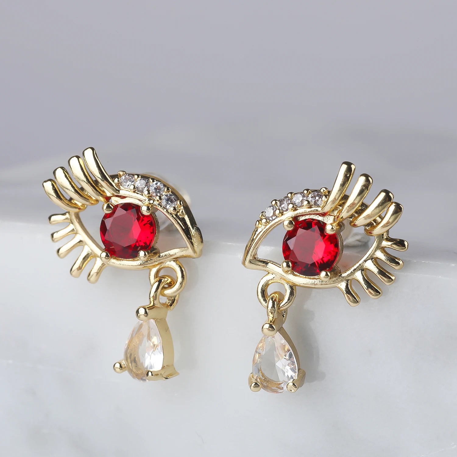 Crystal Evil Eye Earrings