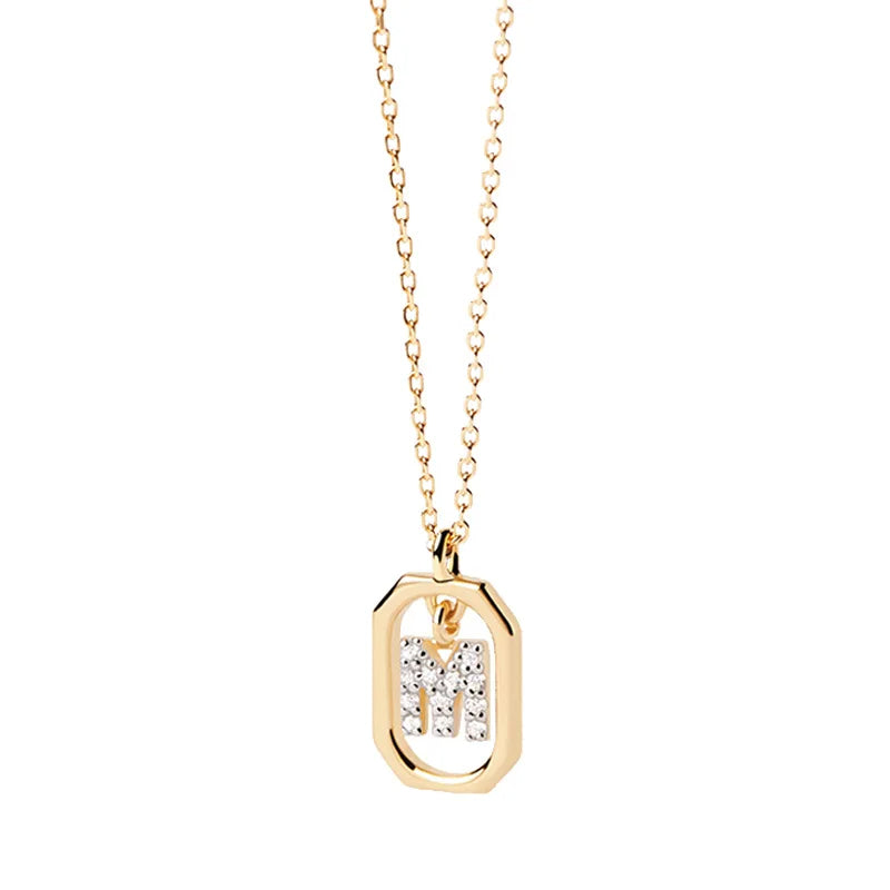 Gold Initial Pendant Necklace