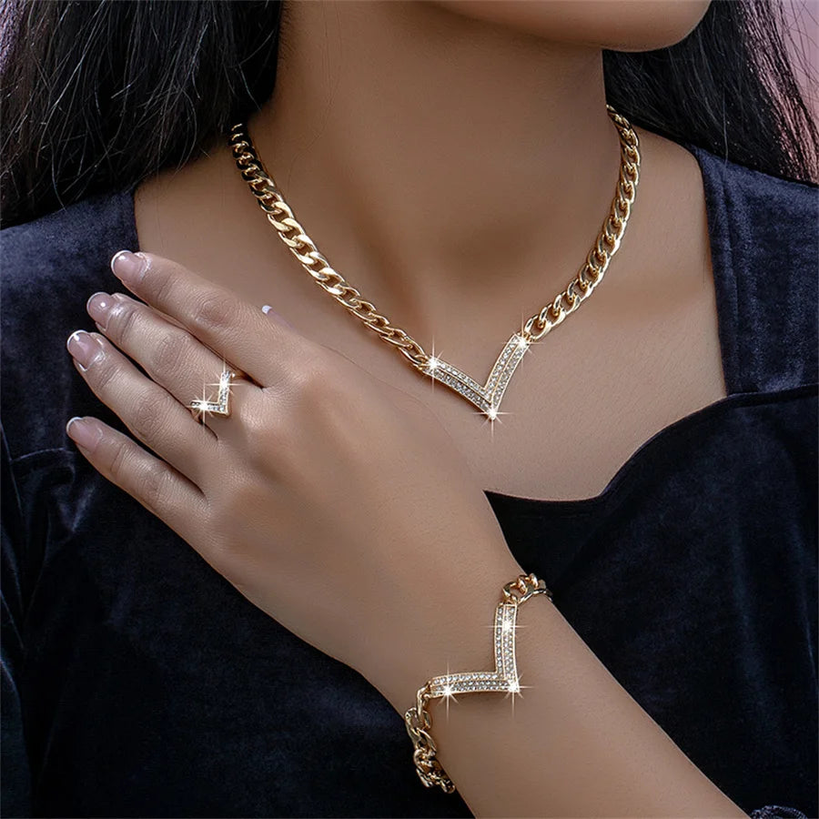 3 PCS V Jewelry Set