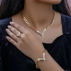 3 PCS V Jewelry Set