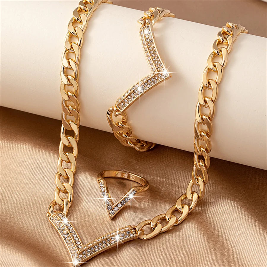 3 PCS V Jewelry Set