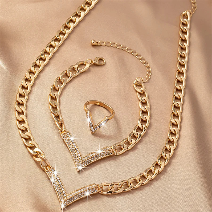 3 PCS V Jewelry Set