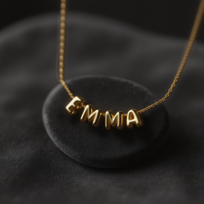 Personalized Bubble Name Necklace