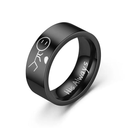 Stickman His & Hers Promise Ring