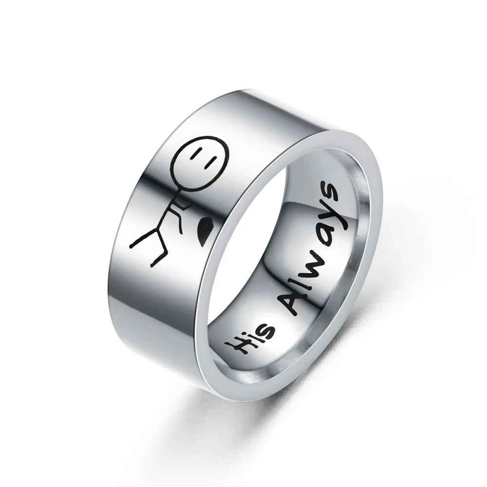 Stickman His & Hers Promise Ring