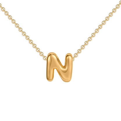 Dainty Balloon Letter Necklace