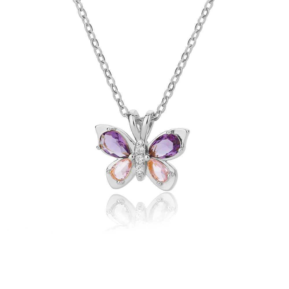 Zircon Butterfly Necklace