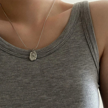 Geometric Rose Necklace