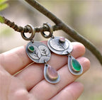 Geometric Waterdrop Stone Earrings