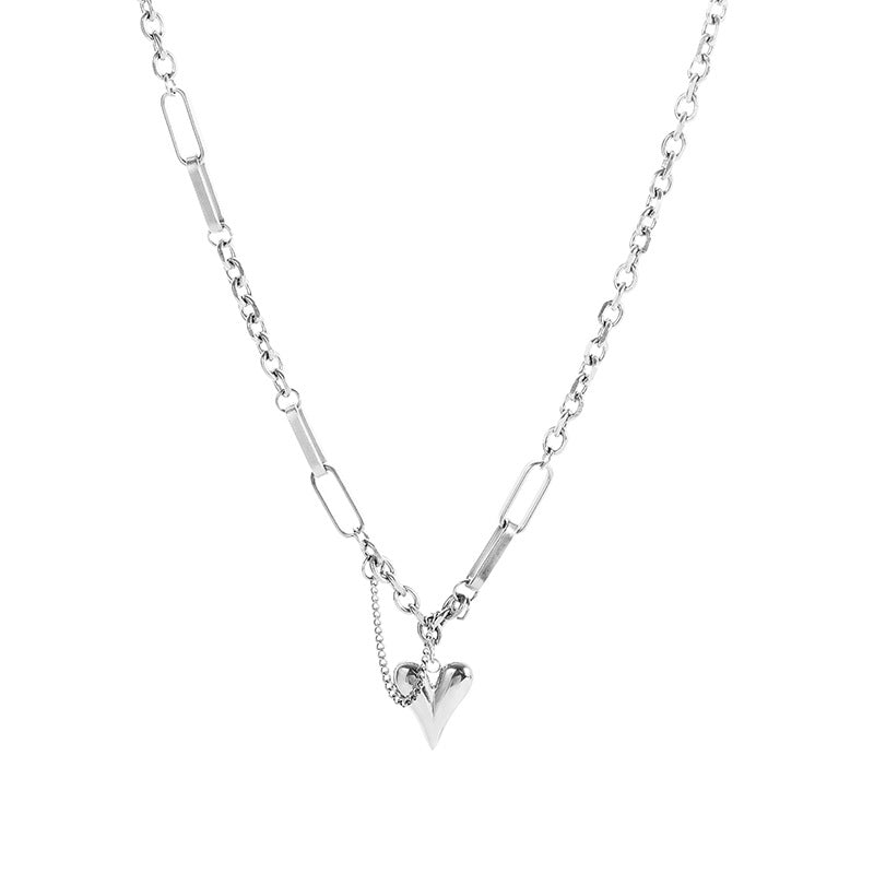 Stainless Steel Heart Charm Necklace