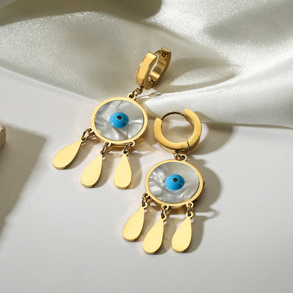 Small Evil Eye Drop Earrings