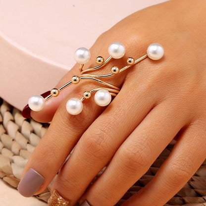 Irregular Double Layer Pearl Ring