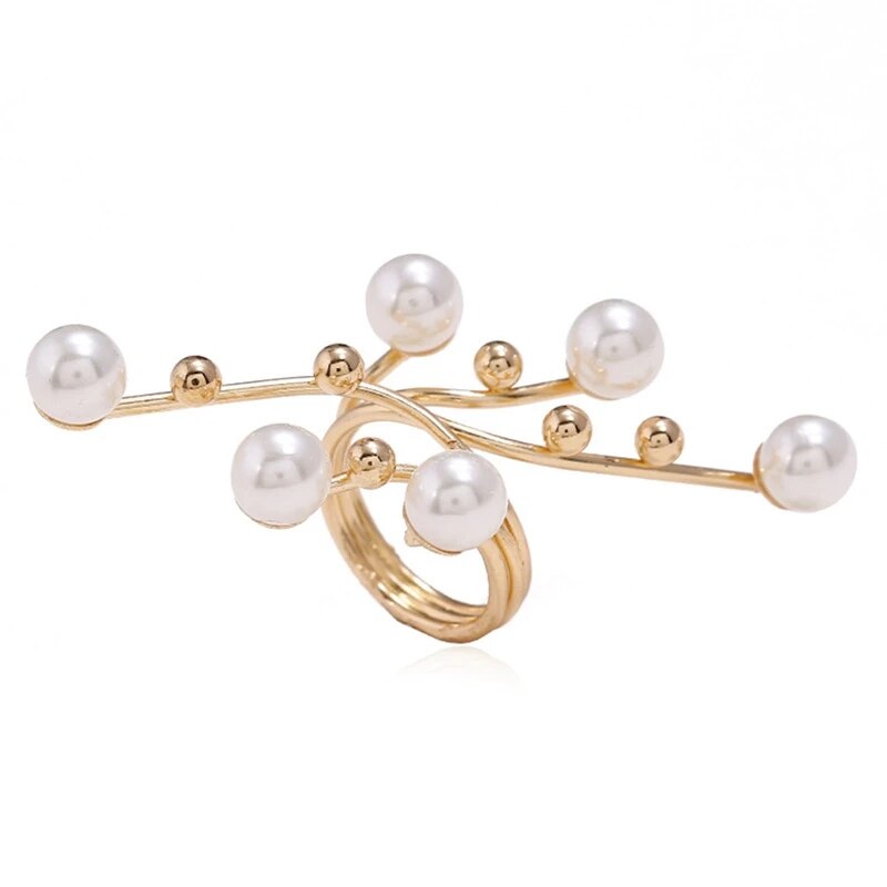 Irregular Double Layer Pearl Ring