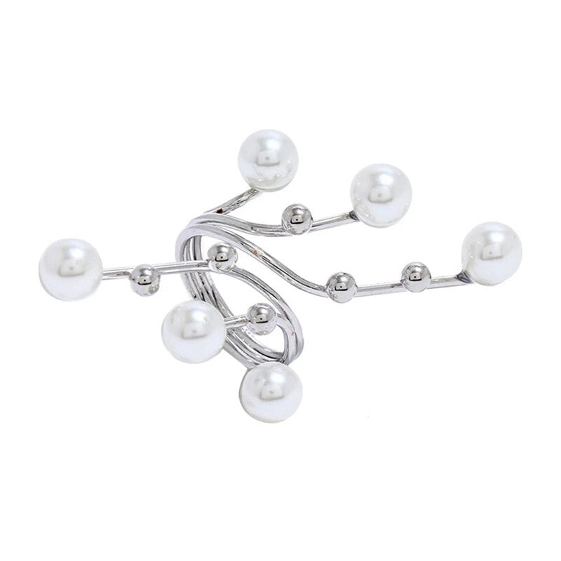 Irregular Double Layer Pearl Ring