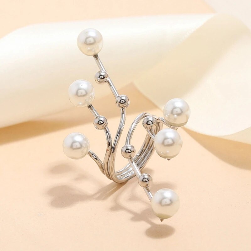 Irregular Double Layer Pearl Ring