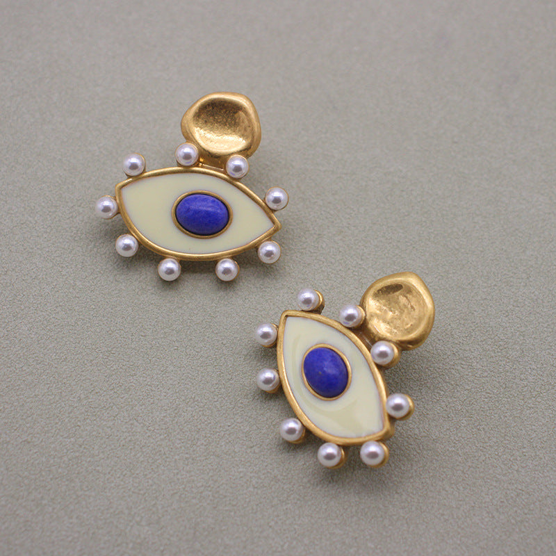 Miniature Evil Eye Stud Earrings