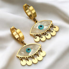 Small Evil Eye Drop Earrings