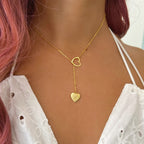 Personalized Carved Letter Heart Necklace