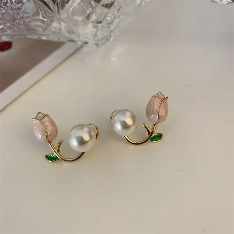 Pearl Flower Earrings