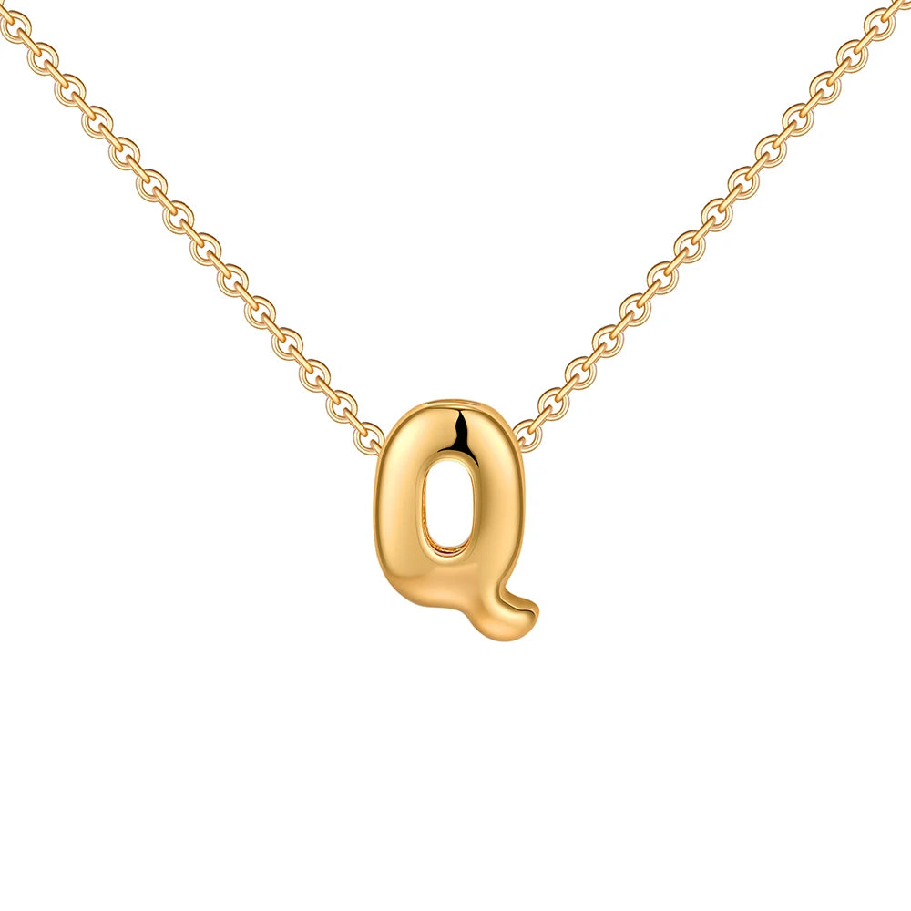 Dainty Balloon Letter Necklace