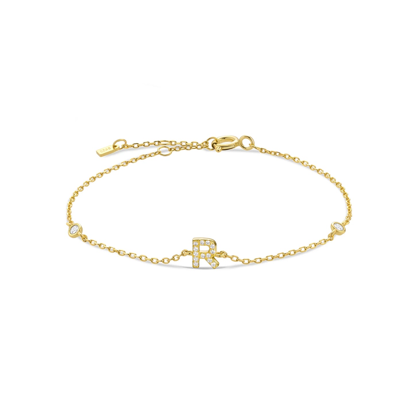 Crystal Initial Letter Bracelet