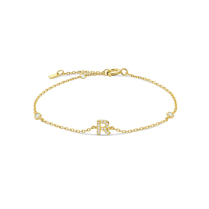 Crystal Initial Letter Bracelet