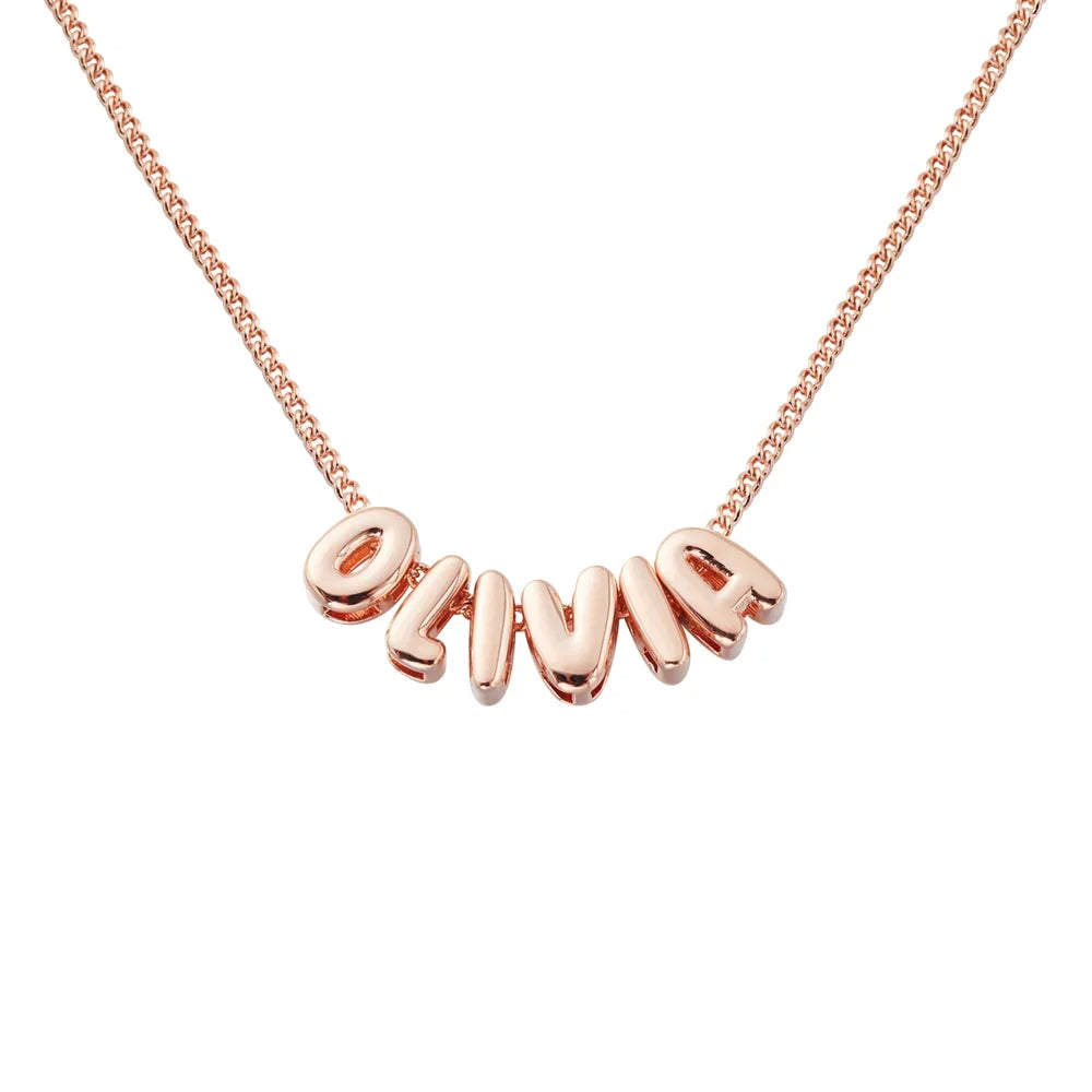 Personalized Bubble Name Necklace