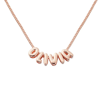 Personalized Bubble Name Necklace