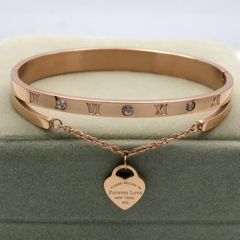 Forever Love Hanging Heart Bracelet