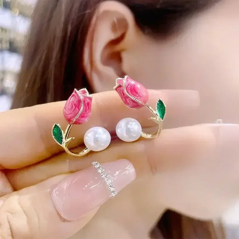 Pearl Flower Earrings