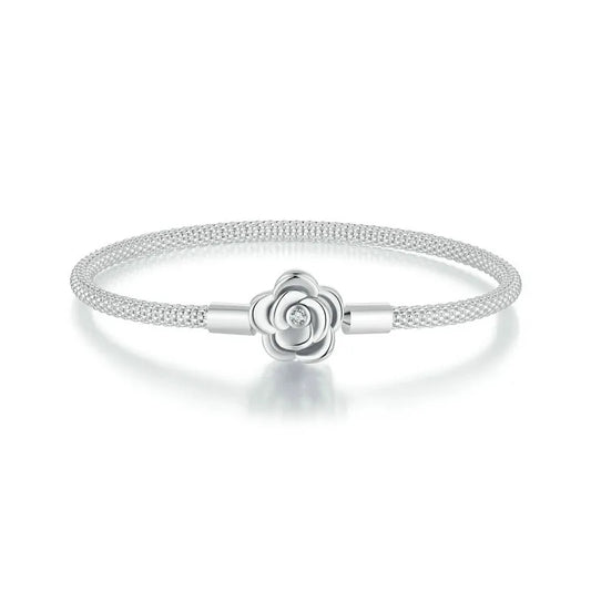 Sterling Silver Rose Bracelet