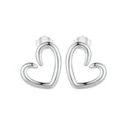 Silver Love Stud Earrings
