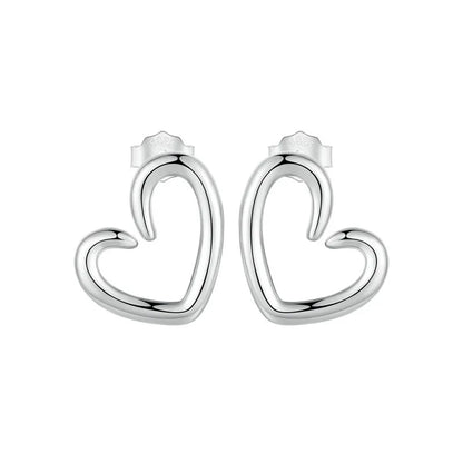 Silver Love Stud Earrings