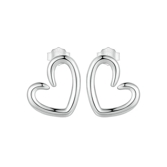 Silver Love Stud Earrings