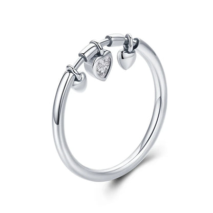 Silver Triple Heart Ring