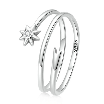 Silver Wishing Meteor Ring