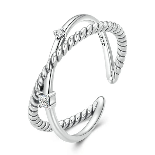 Sterling Silver Twist Ring