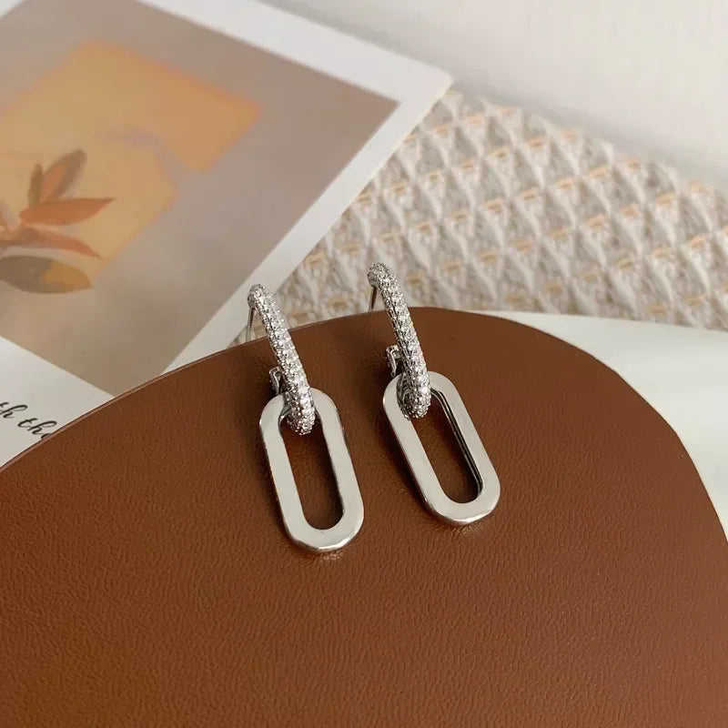 Double Loop Drop Earrings