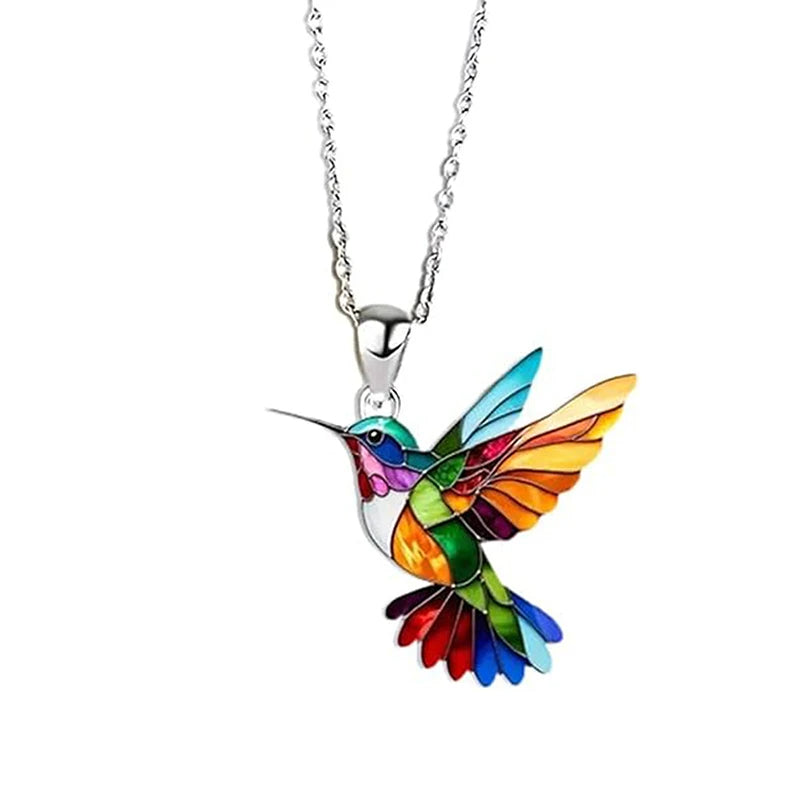 Colorful Hummingbird Necklace