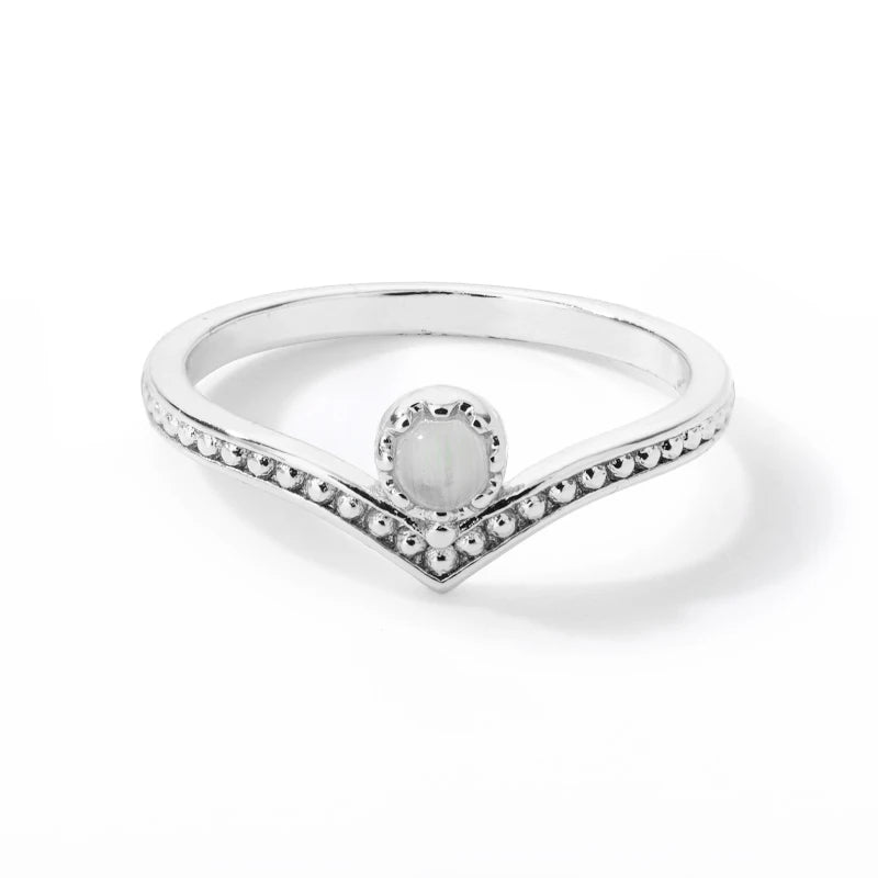 Waterdrop Opal Crown Ring