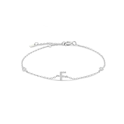 Crystal Initial Letter Bracelet