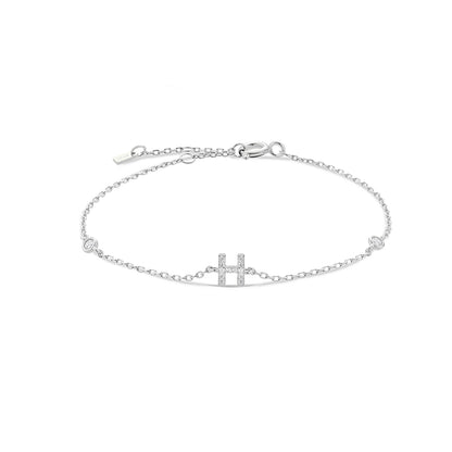 Crystal Initial Letter Bracelet