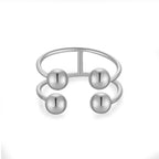 Modern Sphere Open Ring