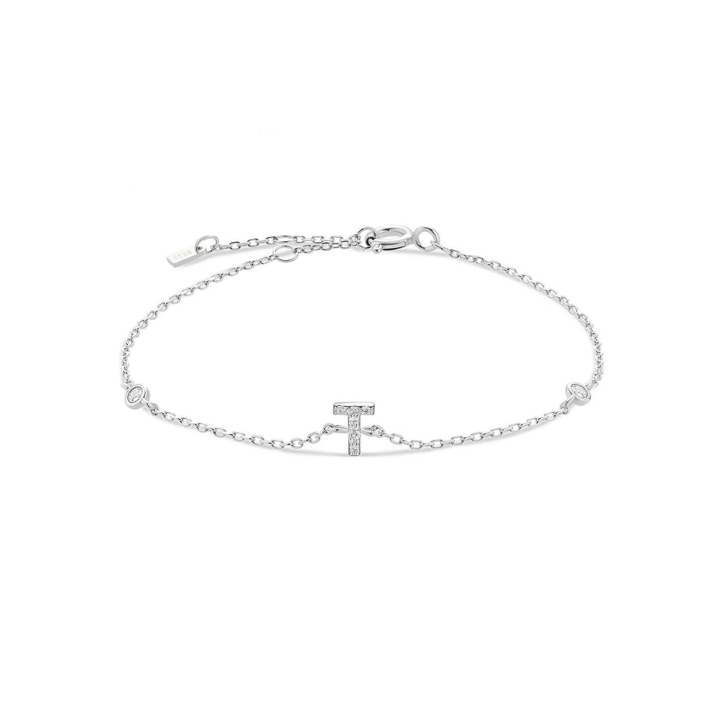 Crystal Initial Letter Bracelet