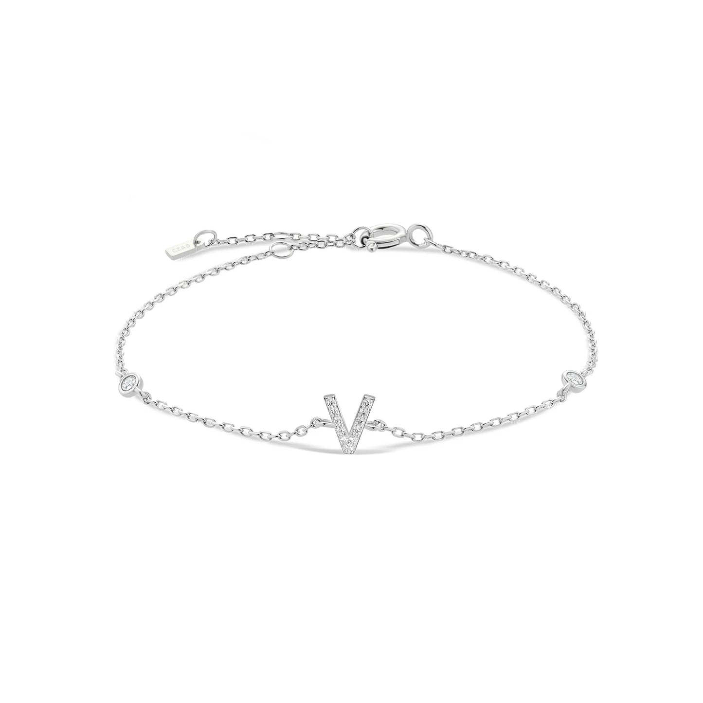 Crystal Initial Letter Bracelet