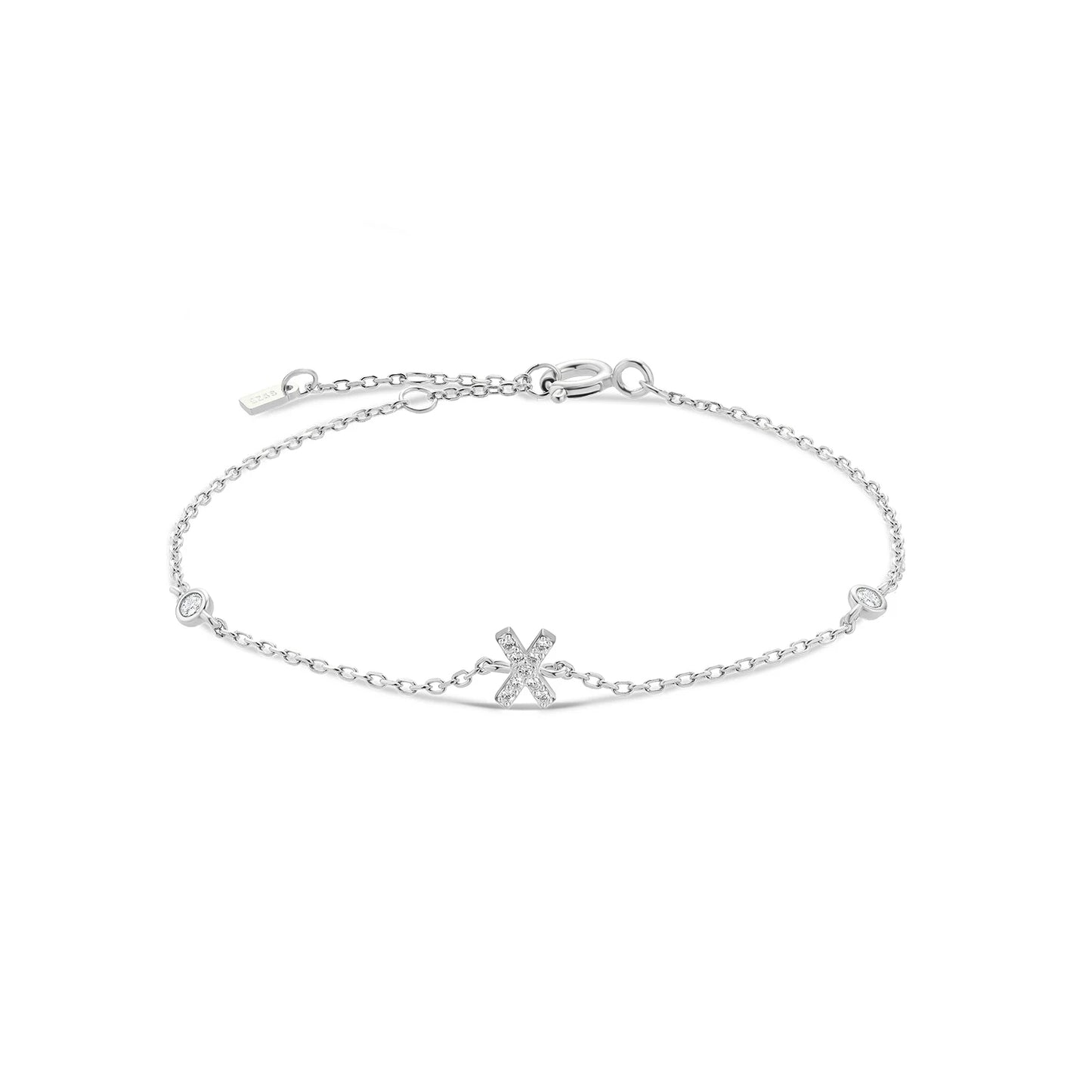 Crystal Initial Letter Bracelet