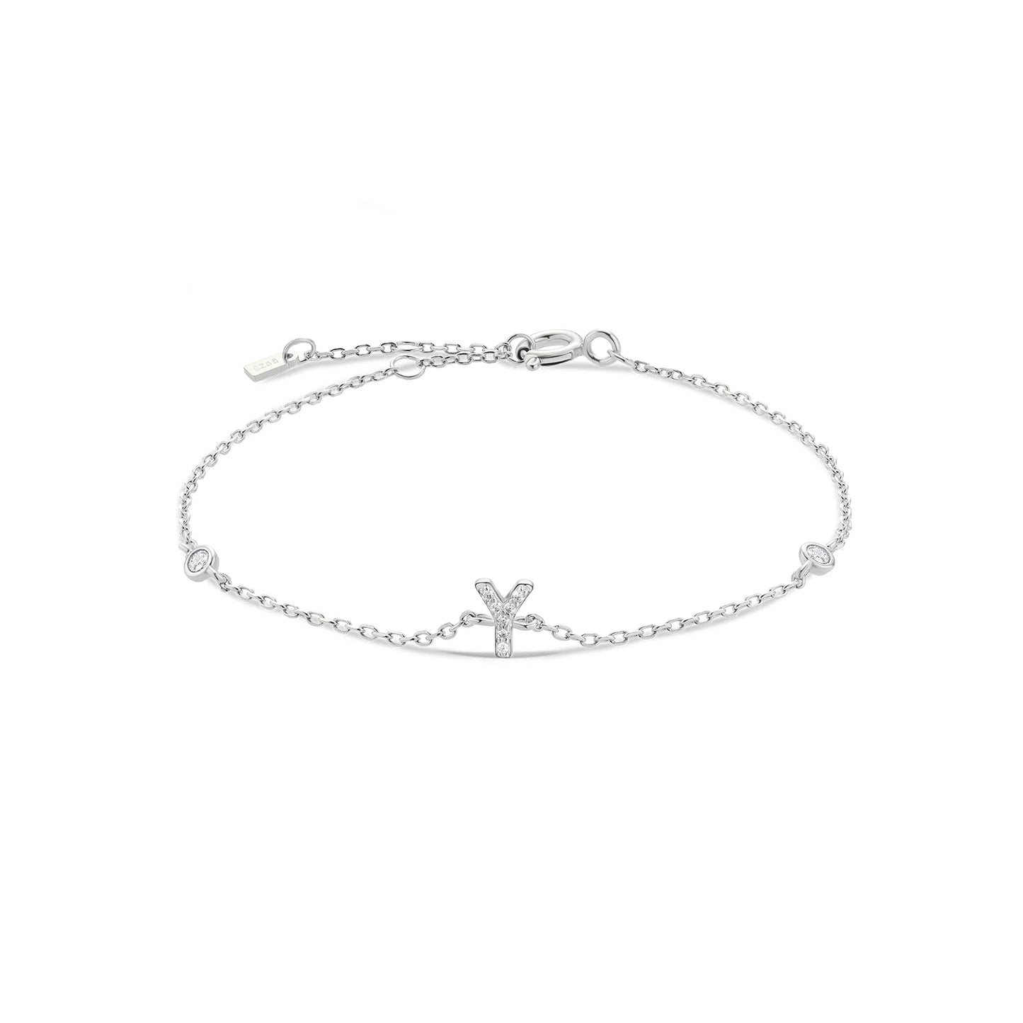 Crystal Initial Letter Bracelet