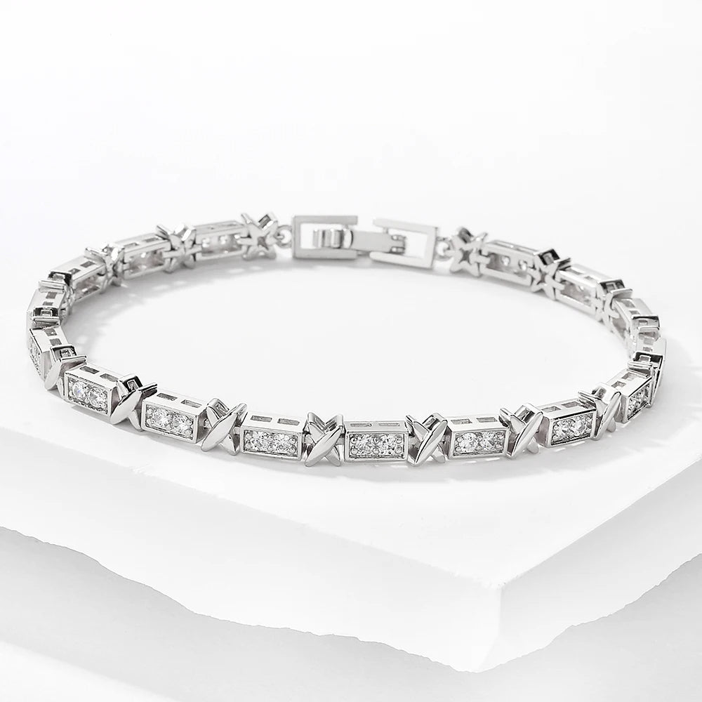 X Cross Charm Bracelet