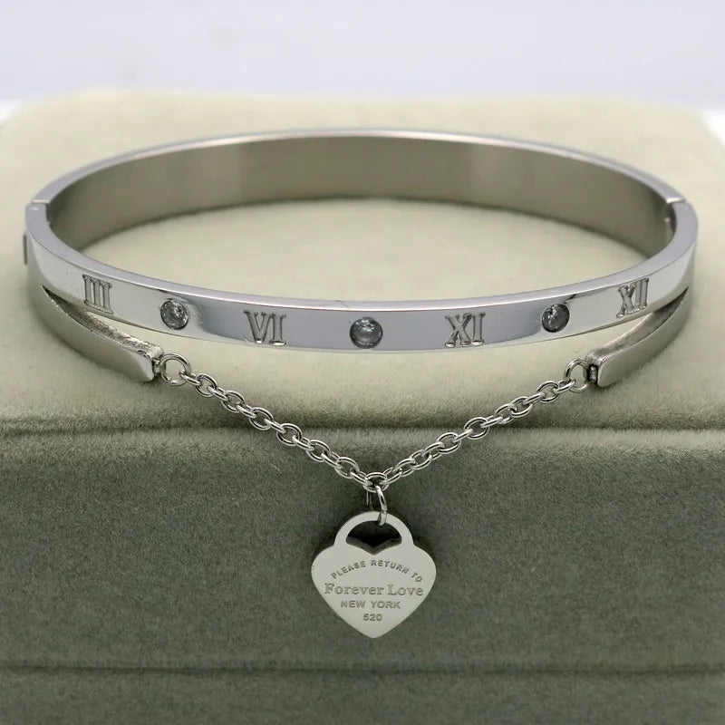 Forever Love Hanging Heart Bracelet