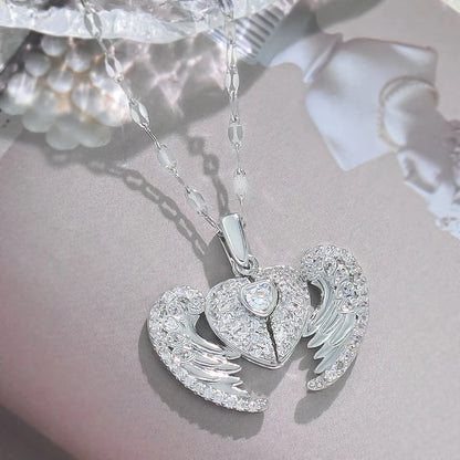 Embrace Angel Wing Heart Necklace